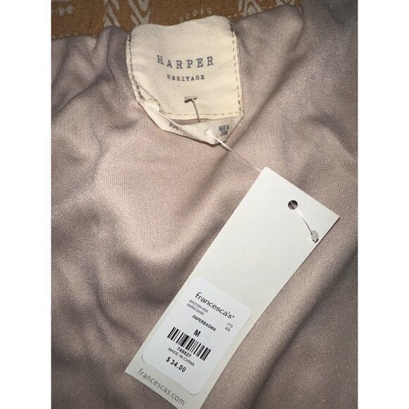 Harper Heritage francesca's Goldenrod Southwest Paperbag Waist Mini Skirt Medium - Picture 8 of 11